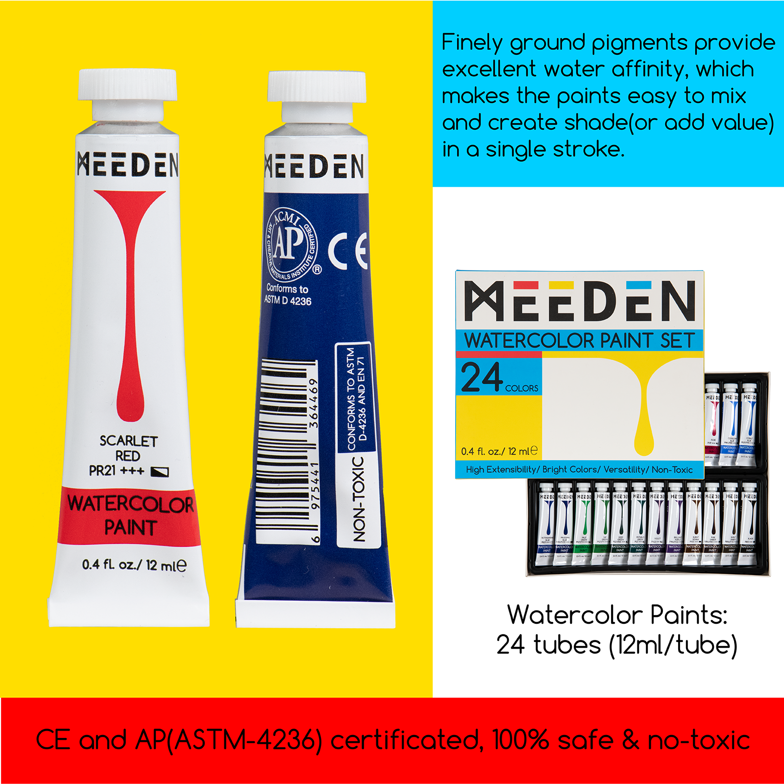 Meeden Watercolor Paints, Paper, Pallete and Brushes Review - In Depth 