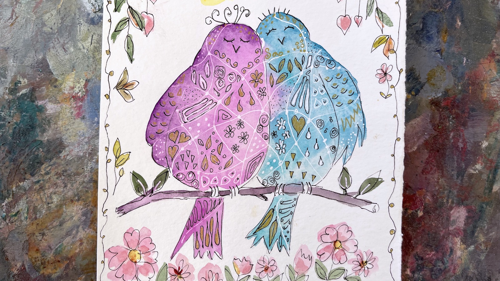 Bird Love Birds Drawing by MGL Meiklejohn Graphics Licensing - Fine Art  America