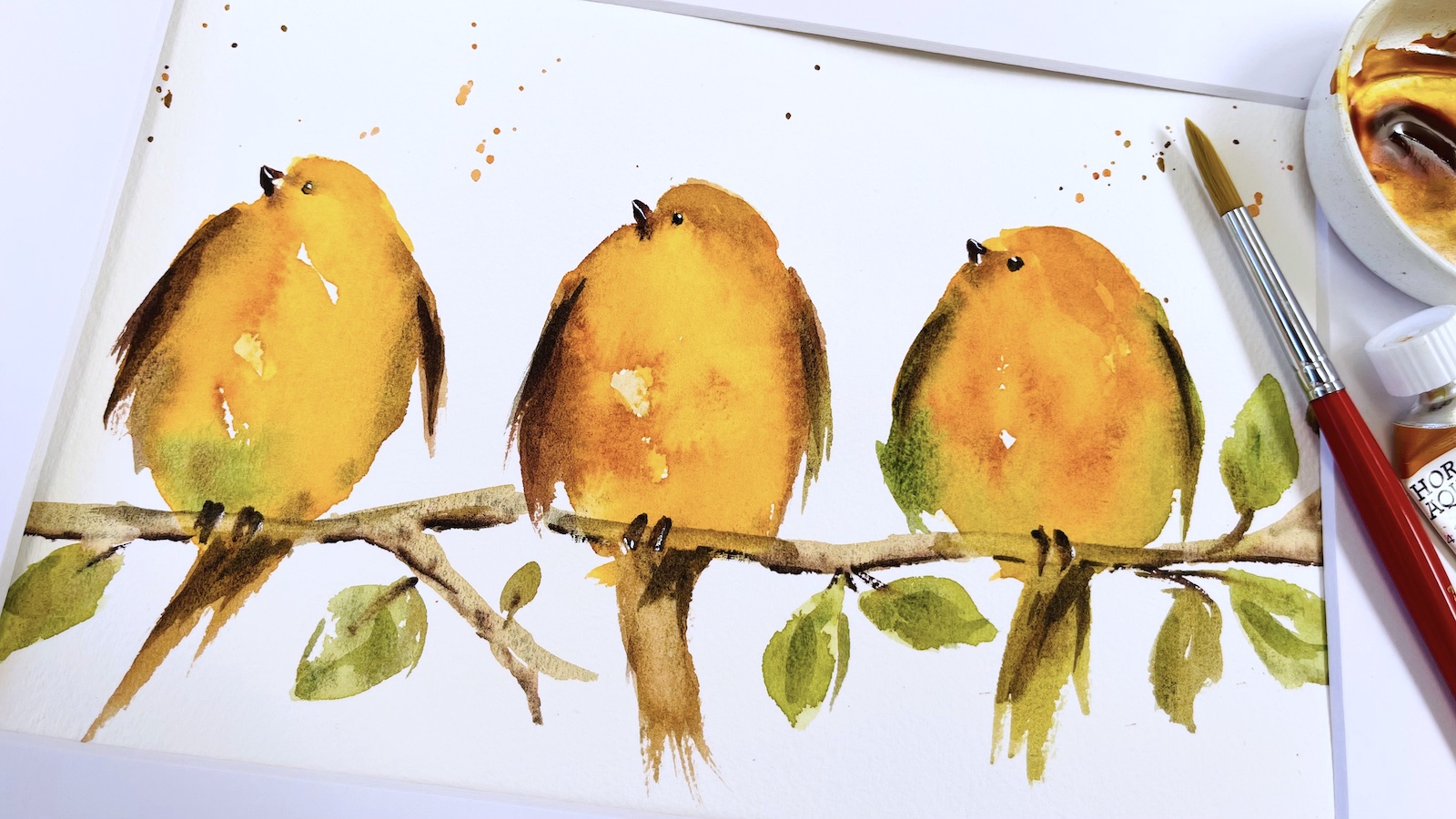 how-to-paint-cute-watercolor-birds-for-beginners-painting-with-mount