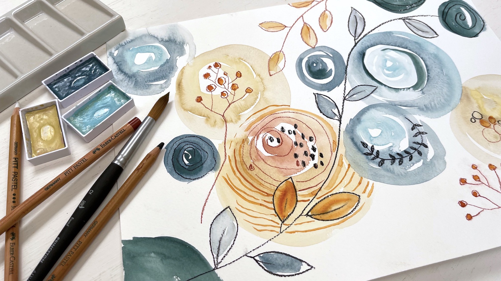 Painted Thoughts Blog: Watercolor Painting On Old Pages - Tutorial