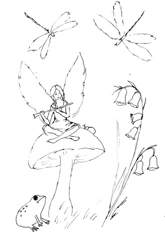 Drawing Fairy Sketch, Fairy, monochrome, fashion Illustration png | PNGEgg