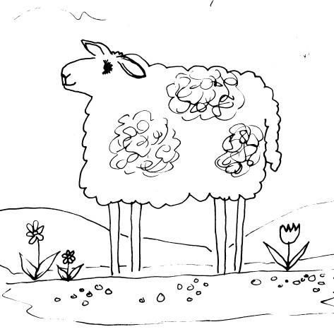 Cartoon Sheep Drawing  How To Draw A Cartoon Sheep Step By Step