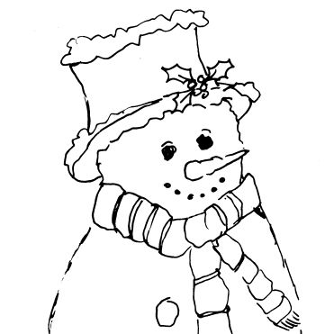 Sketch Snowman Scene-1047