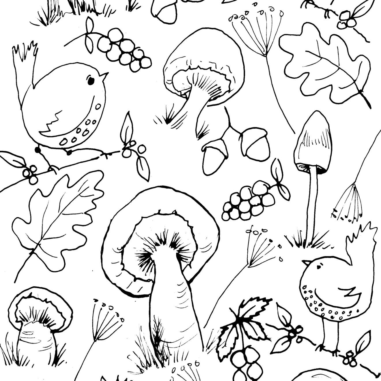 Autumn Elements Sketch