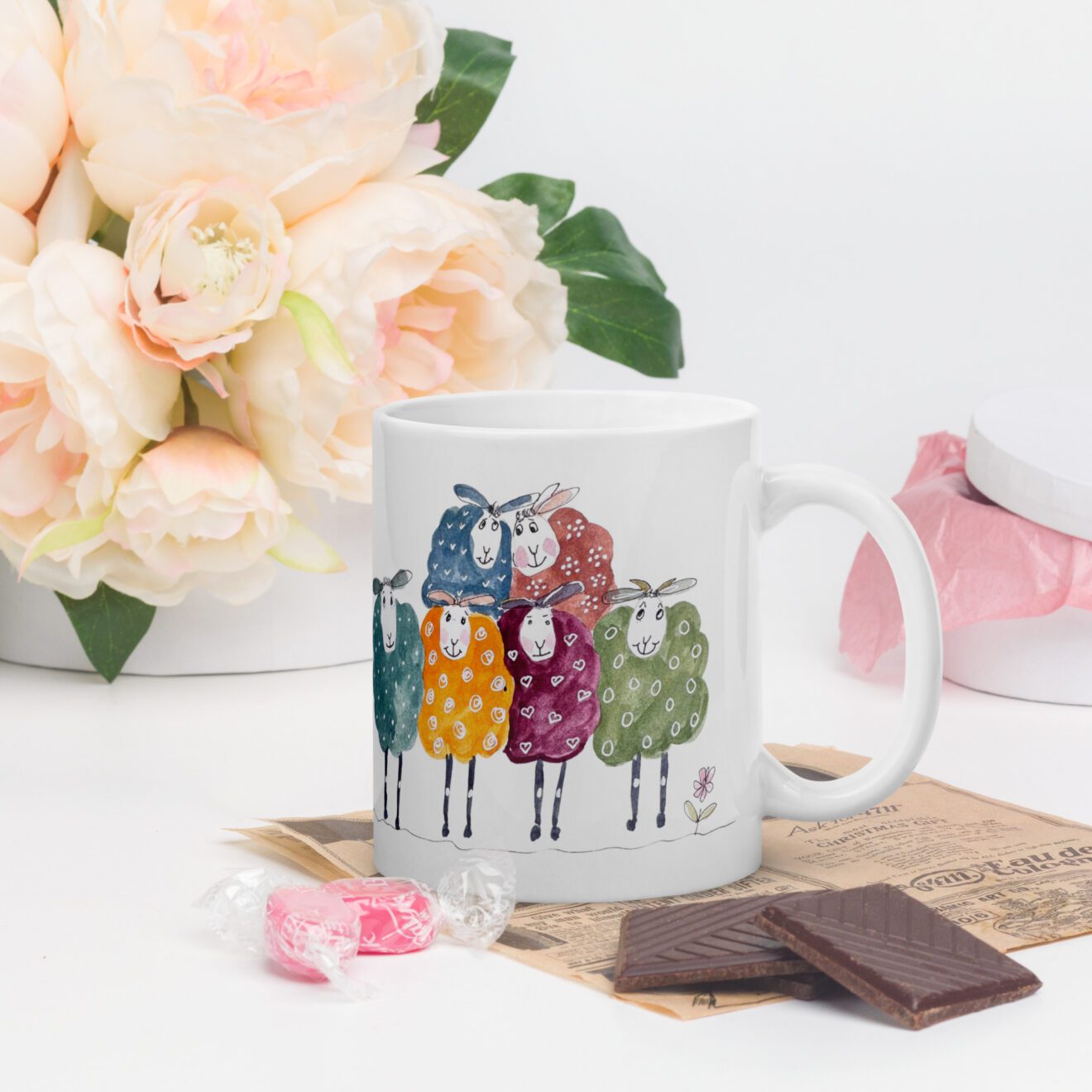 Whimsical Sheep Mug