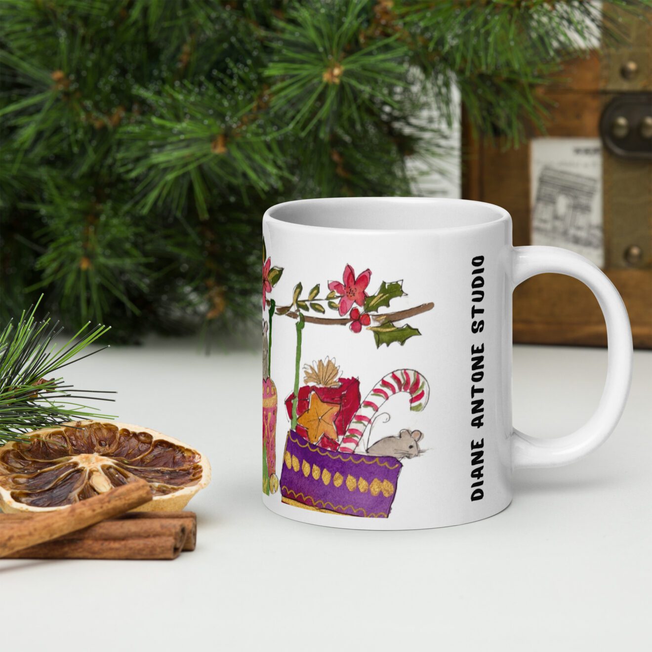 Christmas 2024 “Three Stockings Mice＂ Mug